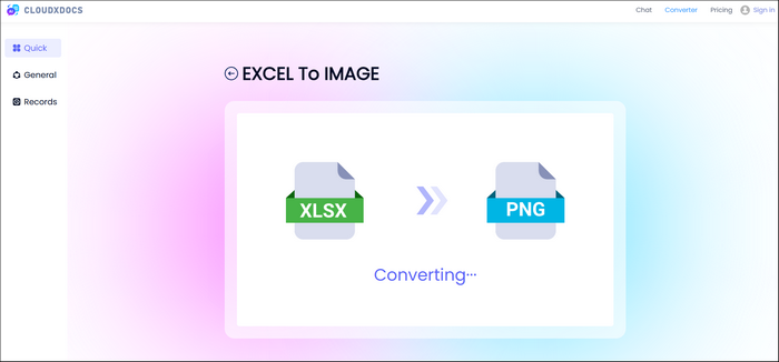 waiting for the conversion process to finish
