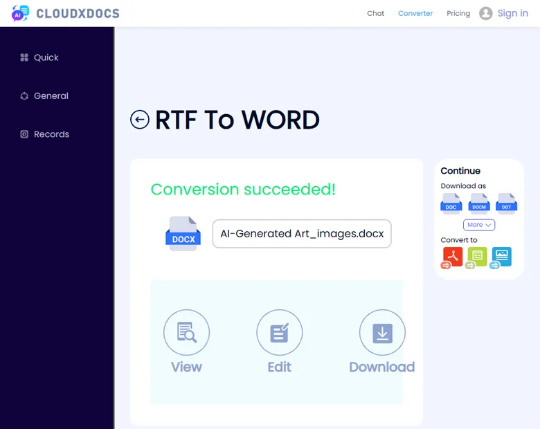 Quickly Convert RTF to Word with CloudXDocs