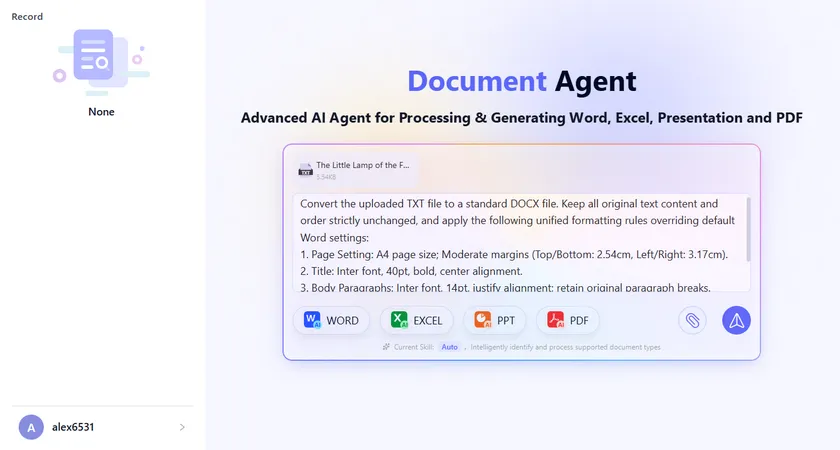 Convert txt to word using ai