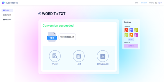 wait for the conversion process