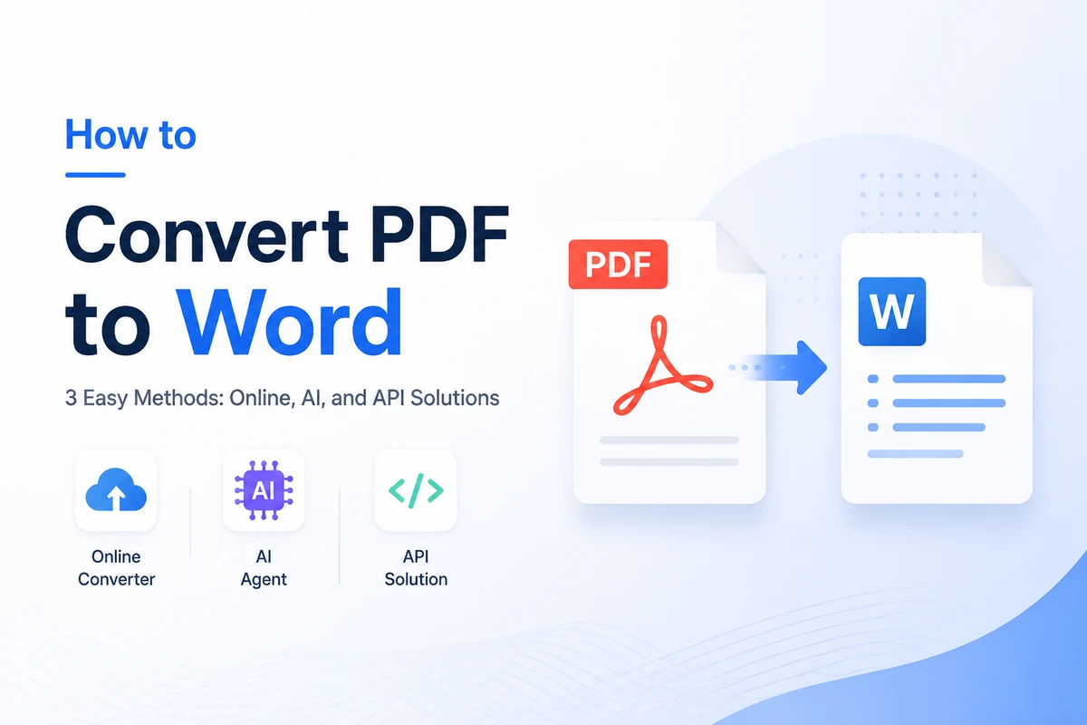 How to Convert PDF to Word: 3 Methods with Online, AI, and Code