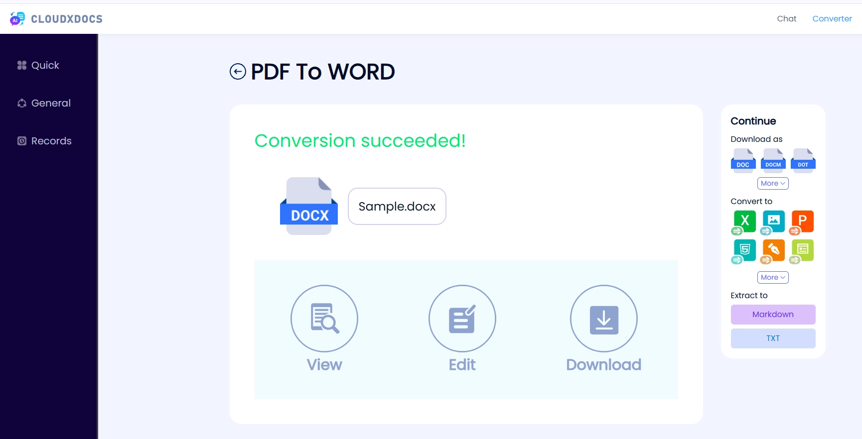 Convert PDF to Word successfully