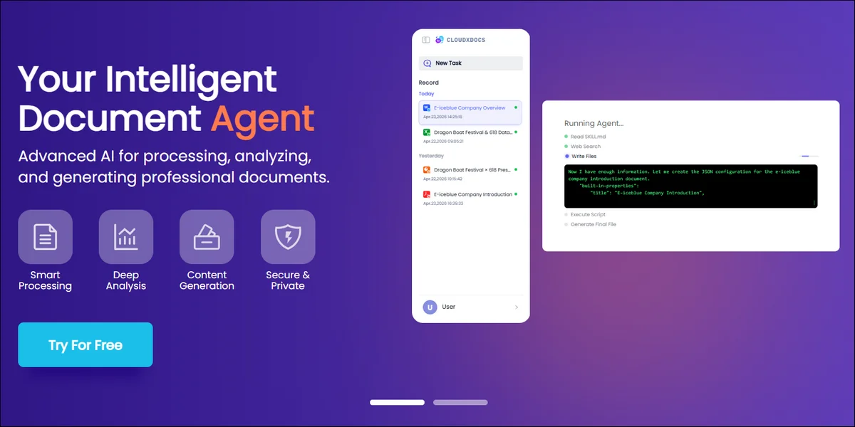 cloudxdocs ai agent screenshot