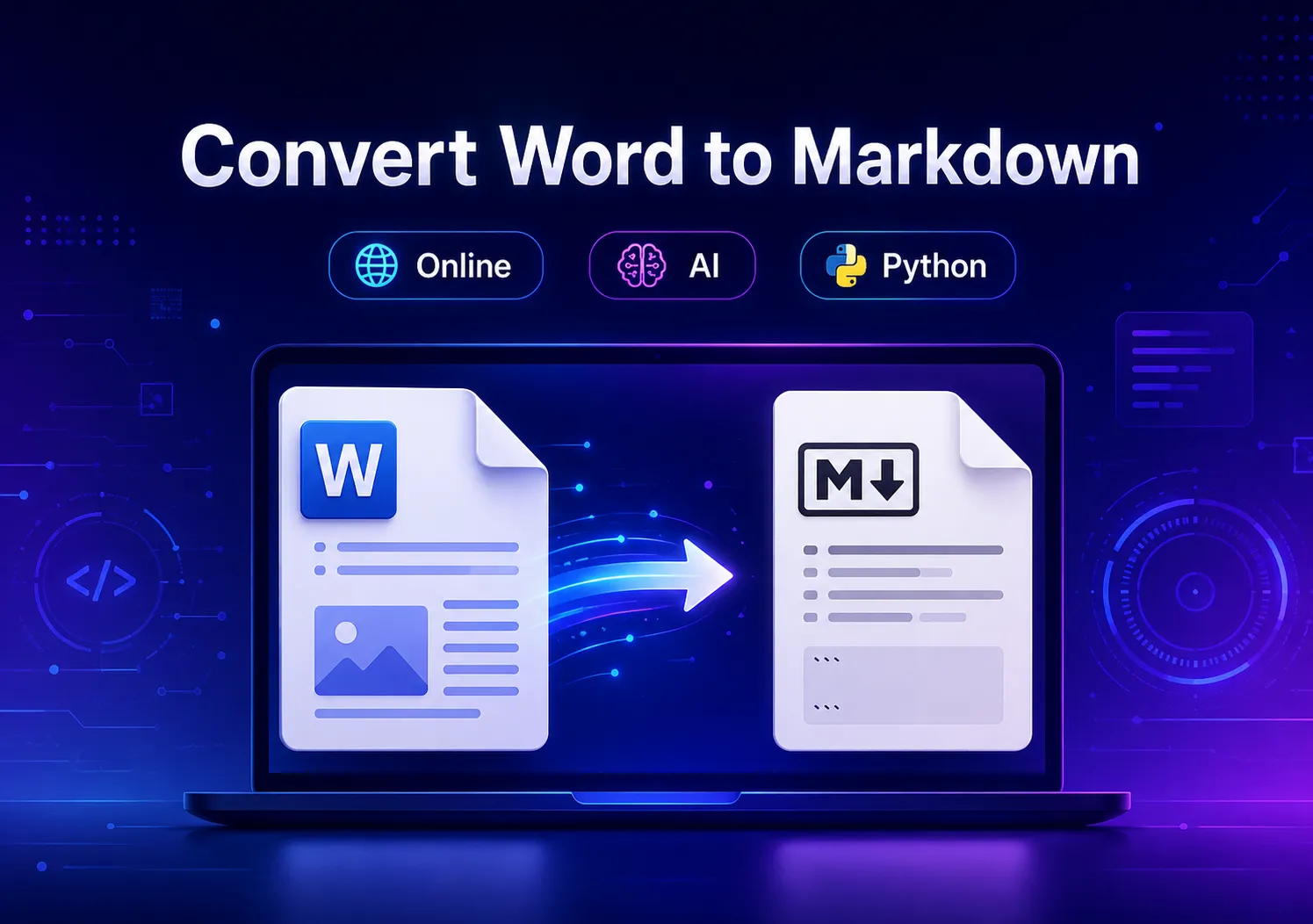 Word to Markdown Conversion: Online Tools, AI Agents, and Python APIs