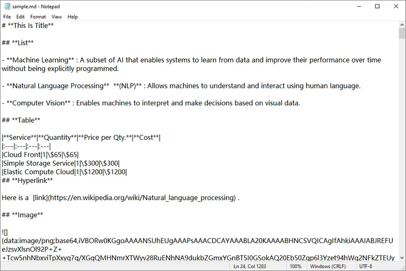 Markdown File Generated by AI Agent