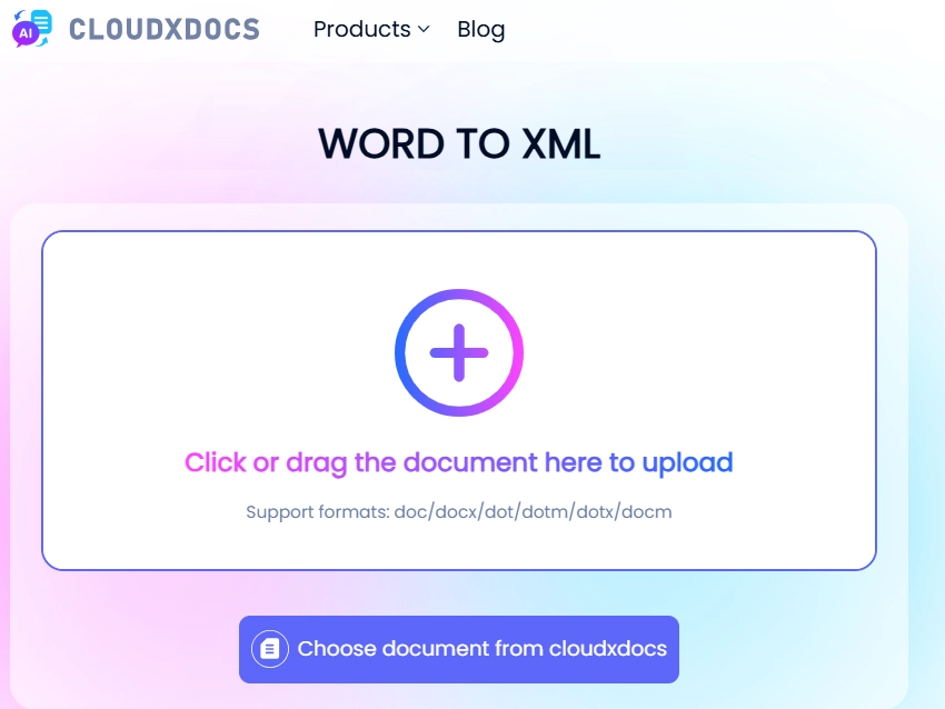 Convert Word to XML with online converter
