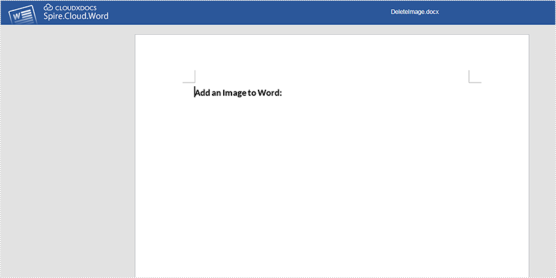 Add and Delete Images in Word Using Spire.Cloud.Word