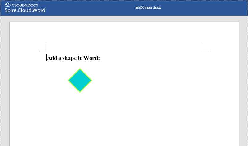 Add and Delete Shapes in Word Using Spire.Cloud.Word