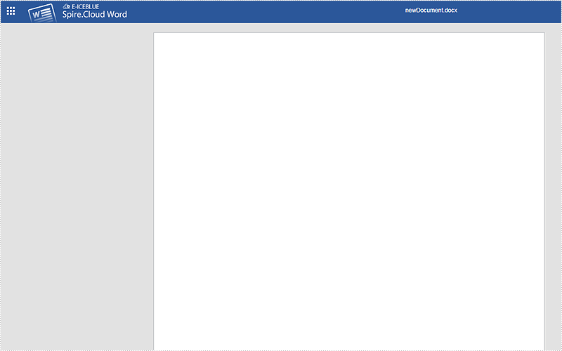 Create a Blank Word Document using Spire.Cloud.Word