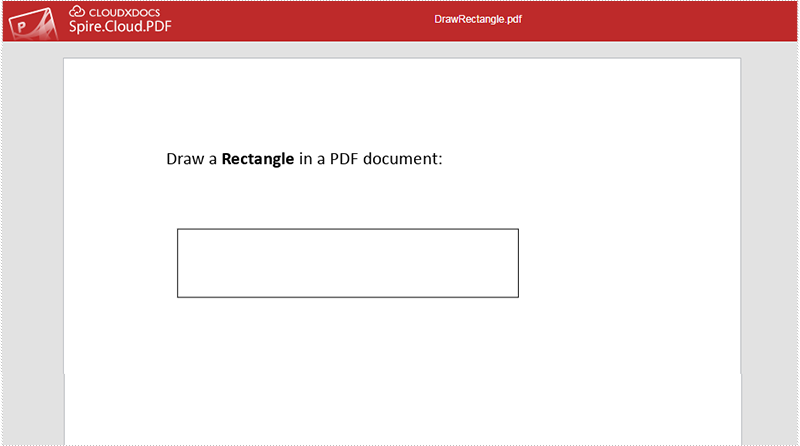 Draw Shapes in PDF Using Spire.Cloud.PDF