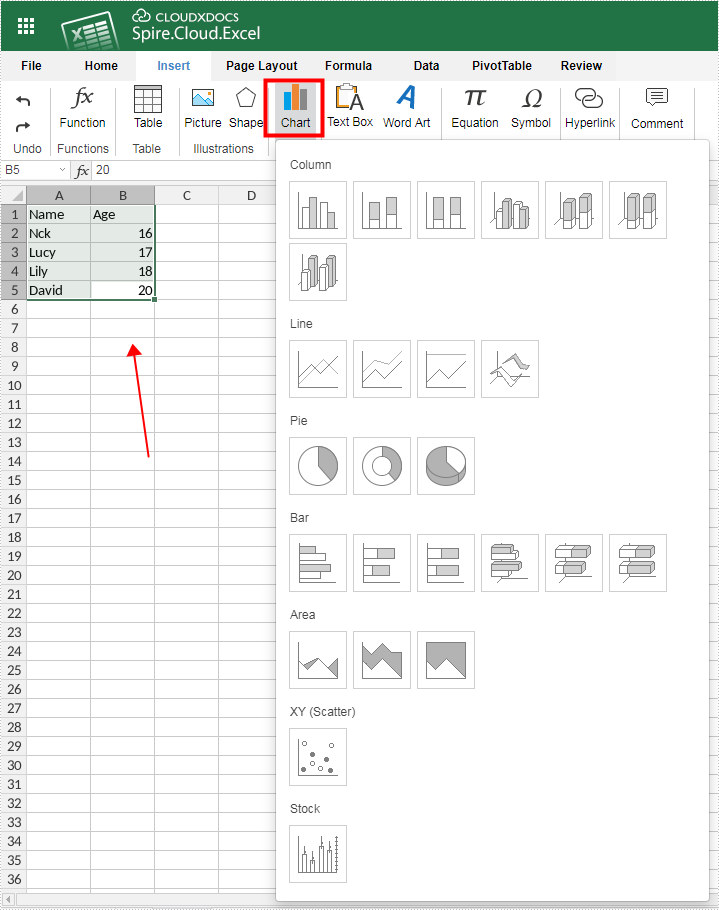 How to Insert a Chart in Excel