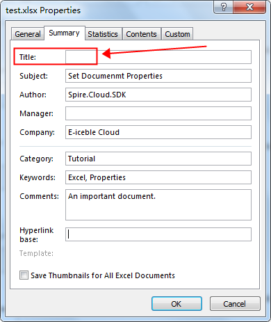 Set and Delete Excel Document Properties Using Spire.Cloud.Excel